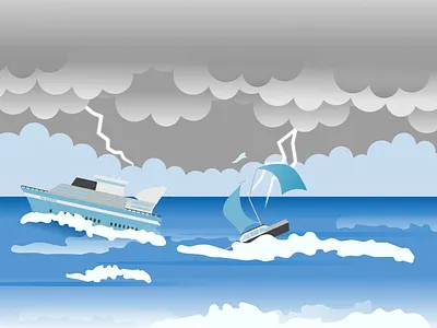 Illustration of a seastorm adobeillustration affinitydesigner illustration illustrationartist illustrator art illustrator design illustrators visual art visual design visualdesigner