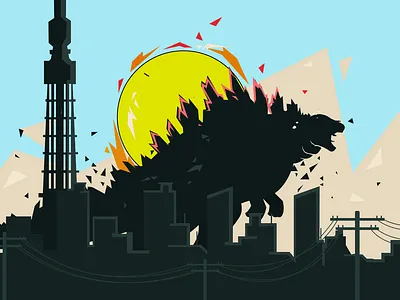 Godzilla Art animation branding business logo design christmas design godzilla godzilla art illustration logo design logodesign logos ux