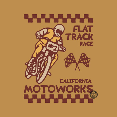 flat track race availabledesign badgedesign designforsale flat track illustration logoforsale motorcycle tshirtdesign vintage badge vintage design vintage illustration vintage logo vintage motorcycle
