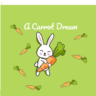 A Carrot Dream cute animal cute illustration digital art illustration sticker