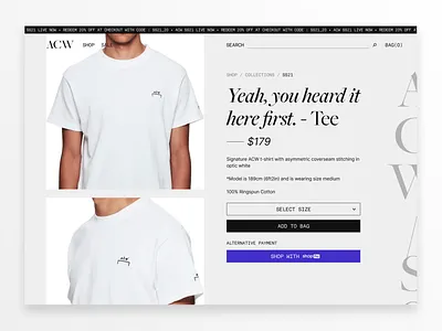 100 Days of UI - 012 - E-Commerce Shop (Single Item) 100daysofui dailyui design e commerce flatdesign freight future nostalgia ingram mono inter minimal product page ui ux web design