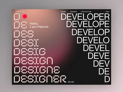 My new Portfolio - Mood Exploration clean design home minimal portfolio portfolio design typography ui web web design website