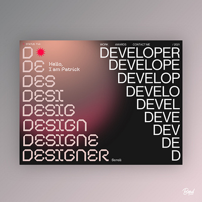 My new Portfolio - Mood Exploration clean design home minimal portfolio portfolio design typography ui web web design website