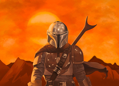 The Mandalorian art digital digital art digital illustration illustration mandalorian mando procreate