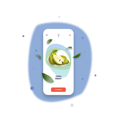 Fresh Fruit app branding clean colors concept creativity figma flat flatdesign fresh freshfruit mobileapp new trending typography uiux vector