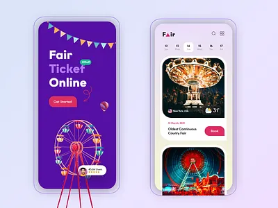 Events App Design app app design app ui booking app branding creative events app fair figmadesign india creative agency master creationz mobile app design mobile ui ticket app