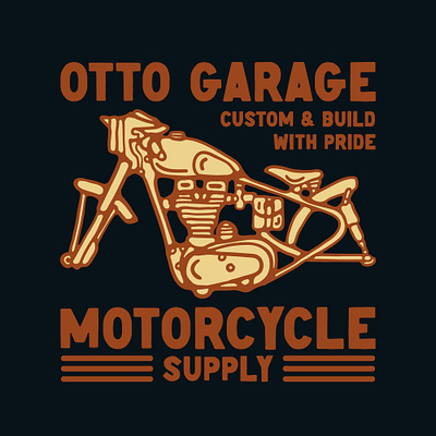Otto garage motorcycle availabledesign badgedesign designforsale garage illustration logoforsale motorcycle tshirtdesign vintage badge vintage design vintage illustration vintage motorcycle
