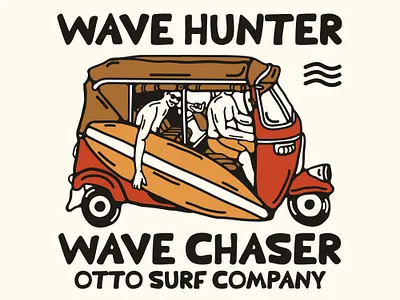 Wave Hunter availabledesign badgedesign bajaj designforsale illustration logoforsale surf surfing tshirtdesign vintage badge vintage design vintage illustration