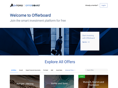 Landing Page for Fin-Tech Web App fintech hero section landing page web design