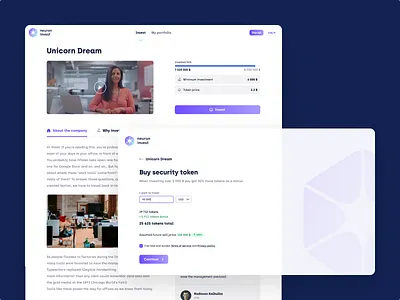 Neuron Invest - Web App app app design blockchain clean crypto digital interface landing page minimal online product product design tech token ui ui design ux ux design web website