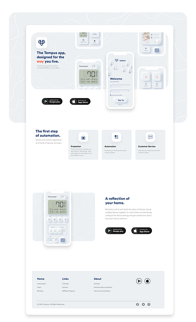 Smart Home Automation App - Tempus app app design app logo app ui app ui design application application ui automation automation app mobile app mobile app design smart home app uiux webpage website concept website design