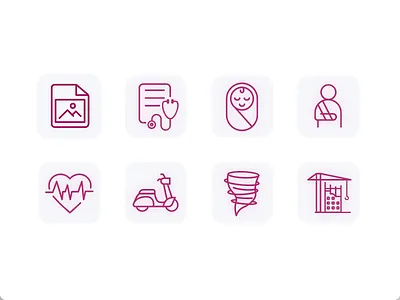 Sancor Seguros - Icon Set animation icon illustration minimal ui