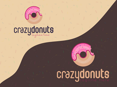 Donuts bakery brand design branding breakfast cake candy celebration color cream donuts eat food icon logo logotype pink strawberry sugar sweet vector