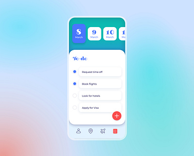 042 #DailyUI TRAVEL App To-do List app design dailyui dailyui042 dailyuichallenge design to do travel travel app ui ui design uidesign ux