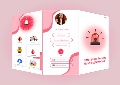 Emergency system branding design ui ux