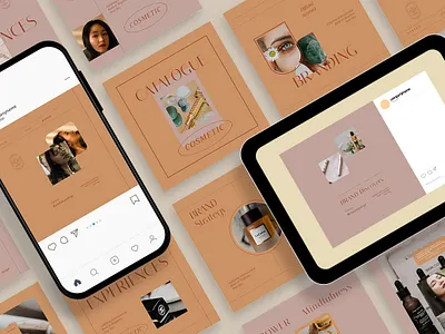 Natural Cosmetic Instagram Templates blog blogger branding design instagram instagram banner instagram post instagram posts instagram stories instagram story template instagram template modern post posts social media social media pack social media template stories story template