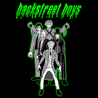 Backstreet Boys - Halloween 2020 backstreetboys bsb characterdesign halloween horror illustration lettering merchandising