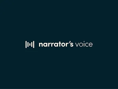 Narrator's Voice Brand Identity branding branding concept branding design design limited palette logo minimal podcast simple logo storytelling typography