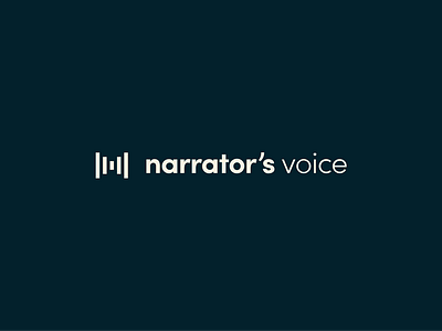 Narrator's Voice Brand Identity branding branding concept branding design design limited palette logo minimal podcast simple logo storytelling typography