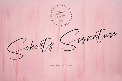 Schwitz Signature digitalart font handwrittenfont scriptfont typography