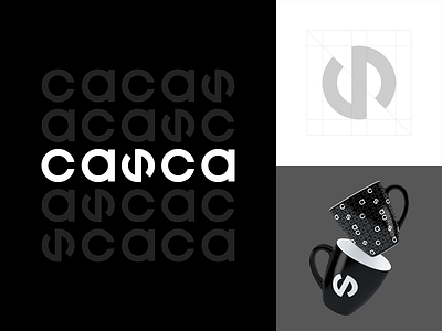 Casca branding design flat icon logo minimal vector