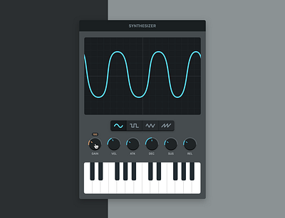 Synth concept app concept electronic music music music app music app ui synth synthesizer synthwave ui visual design wave
