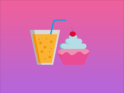 Sweets are never enough :) cake dailyui design illustration juice ui ux vector