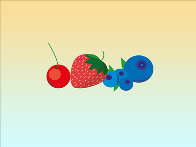 Berries or cherries?:) berries cherries dailyui design illustration ilustrator strawberry ui ux vector