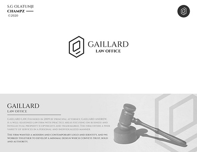 GAILLARD LAW OFFICE: LOGO AND BRAND IDENTITY brand identity branding logo logo design logotype