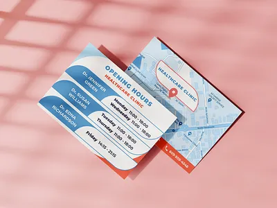 Healthcare Clinic Flyer clinic design directions flyer healthcare openinghours print vector