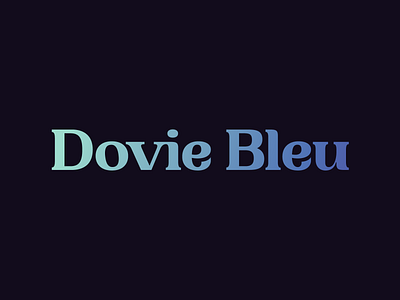 Dovie Bleu brand design brand identity branding logo logo design logo designer logotype wordmark