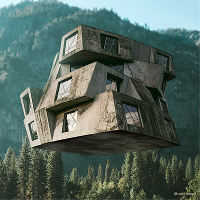 No Ewoks here architecture brutalism dystopia photoshop print printmaking scifi spaceship starwars