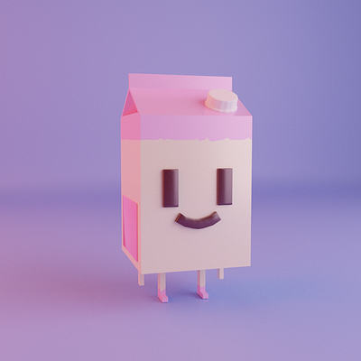 Cajita de leche 3d art ambient b3d blender3d design videogames