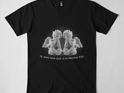 Te Amo Angelic angels artwork black white design hoodie photoshop product design readymade statue tshirt