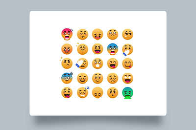 Expressive emoji v 2.0 chat app chatting design flat illustration icon illustration landingpage messenger sad smile smiley uiux