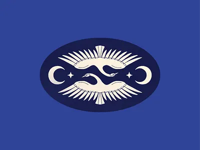 Bird Buds Part 2 badge badgedesign bird bird illustration buds illustration moon stars vintage design