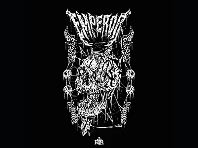 EMPEROR artwork band bandmerch clothing design drawing illustration merch design merchandise music music album shirtdesign