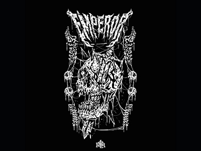 EMPEROR artwork band bandmerch clothing design drawing illustration merch design merchandise music music album shirtdesign