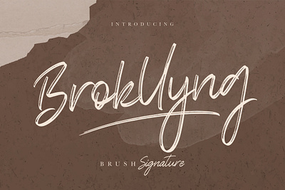 Brokllyng Brush Signature branding brush calligraphy handwriting handwritten logo quotes script signature typography