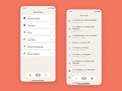 Over Time App app design ios iphone mobile ui ux