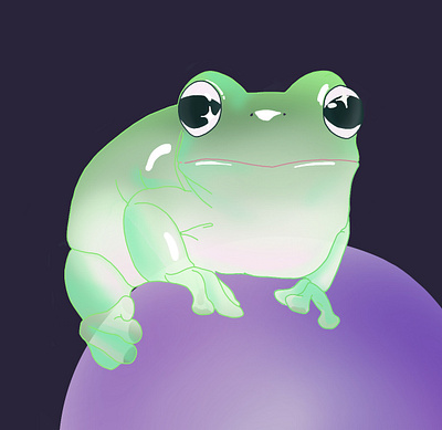 Frog frog illustraion procreate