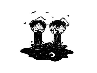 Glasses illustration sketch