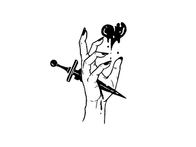 Hand and Dagger illustration sketch