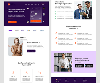 Ngemved.id - Web Money Management app design branding business clean design clean ui design designer landingpage money money management money transfer transfer money typogaphy ui uidesign ux uxdesign webdesign