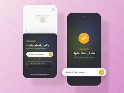 Artacy App - Location Screen app app design artacy gradients ios app design location pin location tracker uidesign