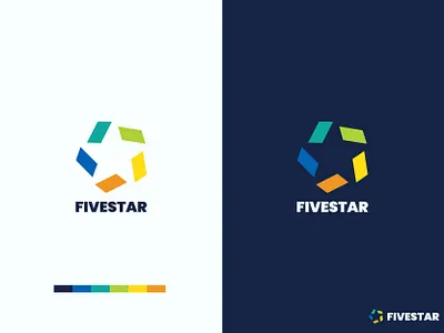 Five Star Modern Colorful Logo Design brand identity branding business logo clean colorful logo corporate logo creative logo education logo graphicdesign illustration logo logo inspiration logodesign logomaker logomark minimalist logo modern logo negative space logo professional logo vector