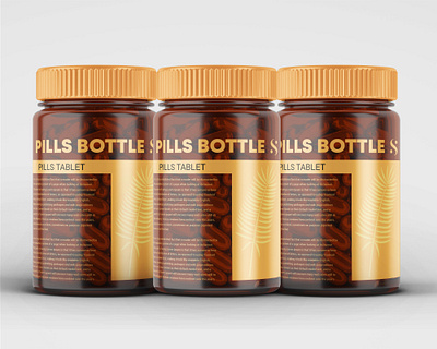 Pill Jar graphicdesign label design logo logo design product product design products label design vector