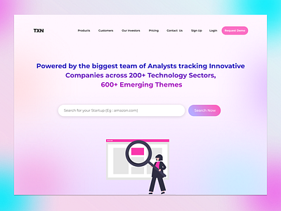 Website searching platform for stakeholders 2021 design figma landingpage minimal trend2021 ui ux webdesign
