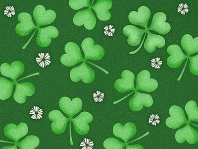 St.patricks day chowbus clover design four leaf clover grass green illustration lucky simple st. patricks day ui 四叶草 幸运