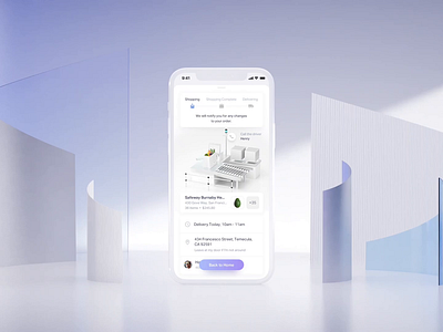 Natural AI grocery shopping 3d animation car delivery ecommerce grocery launch map motion notification order order food product redesign shopping shopping cart status ui ux